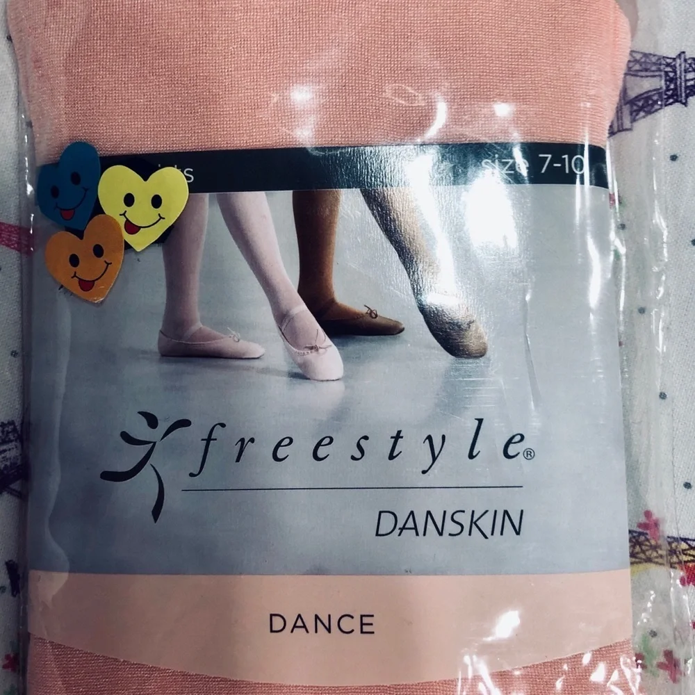 Danskin Girl’s Pink Dance Tights Size 7 - 10